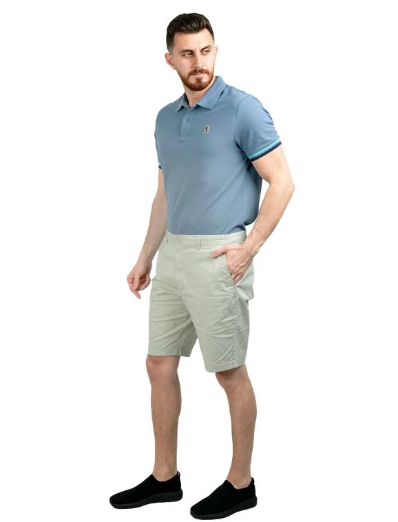 Man's Shorts Cotton/Spindex Twill Low Rise Slim Triple Bermuda
