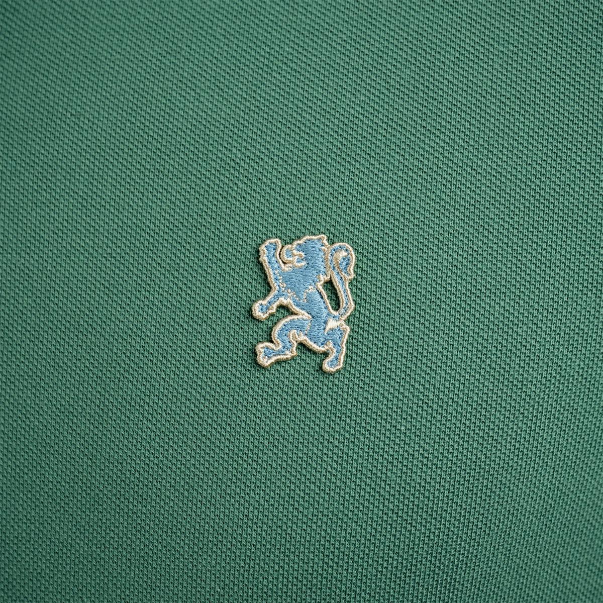 Men's Performance Slim Fit Lion Embroidery Solid Polo