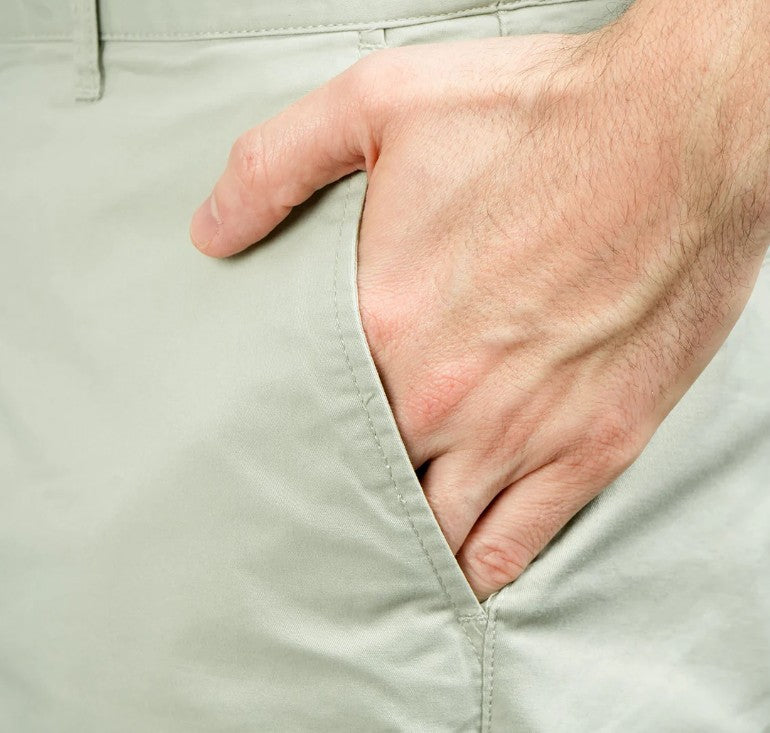 Man's Shorts Cotton/Spindex Twill Low Rise Slim Triple Bermuda