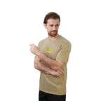 تي شيرت رجالي من القطن بقصة ضيقة ومطبوع عليه رسالة