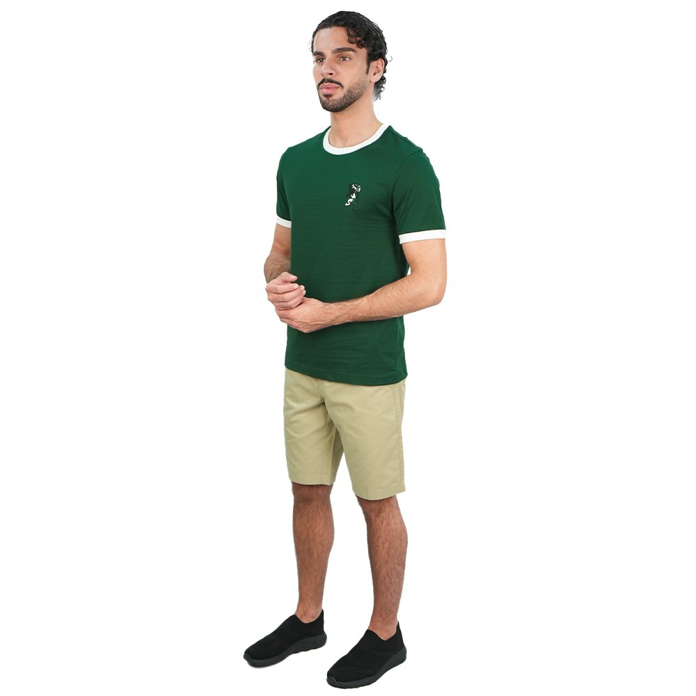 Men's Slim Cotton Crew Neck Embroidery Tee