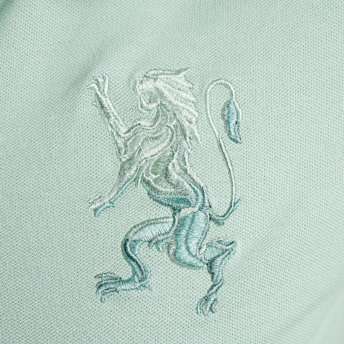 قميص بولو نسائي من القطن والليكرا بتطريز أسد ثلاثي الأبعاد