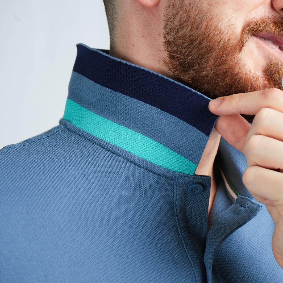 Men's Performance Slim Fit Lion Embroidery Solid Polo