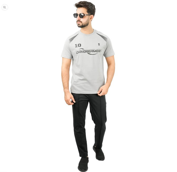 تي شيرت رجالي من القطن الجيرسي المطبوع