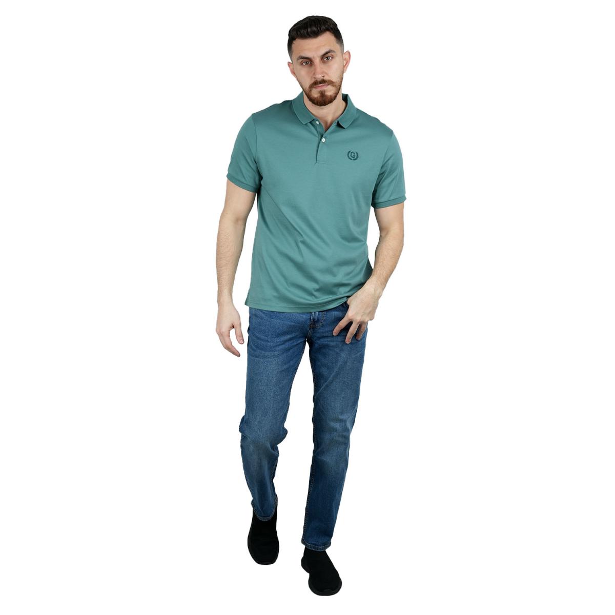 Cotton Interlock Flat Knit Color Short Sleeve Slim Embroidered Solid Polo (Liquid Touch)