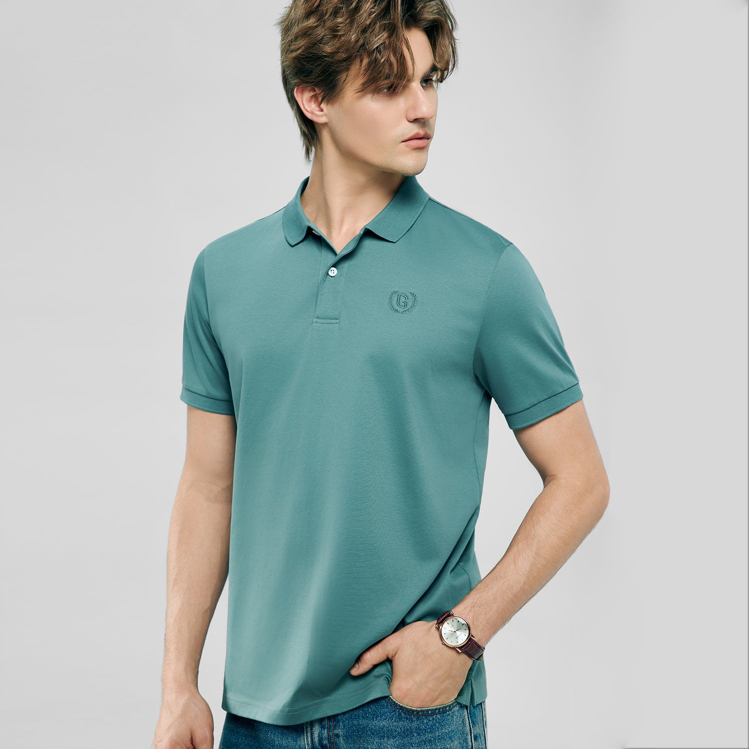 Men’s Liquid Touch Slim Fit Cotton Interlock Polo