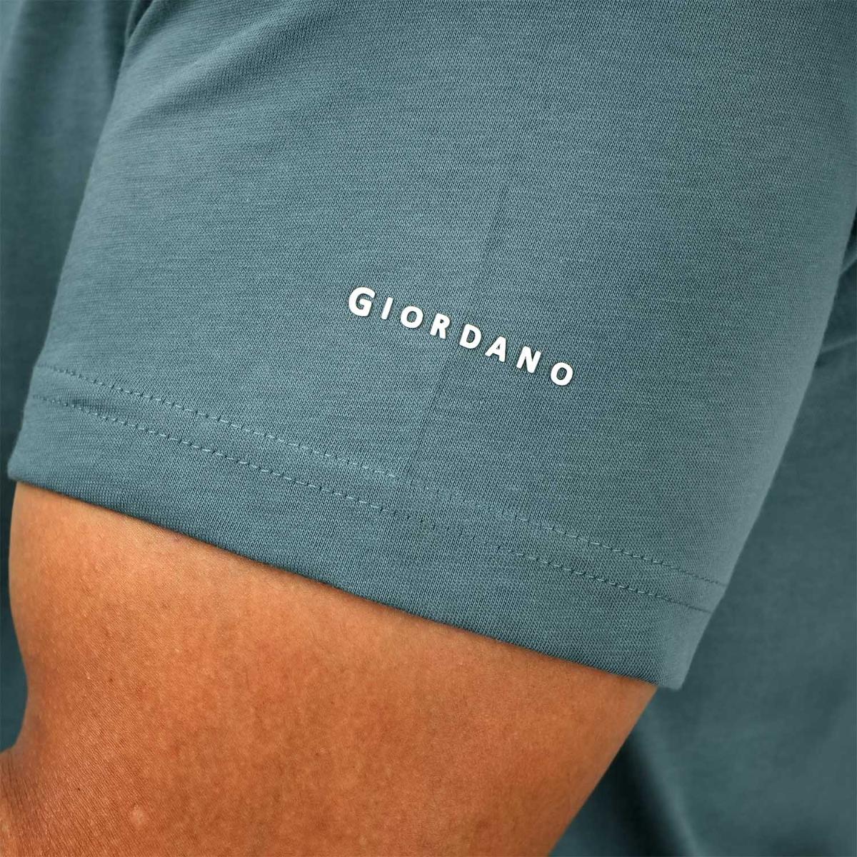 Men's Giordano Cotton Crewneck Slim Fit Tee - Short Sleeve