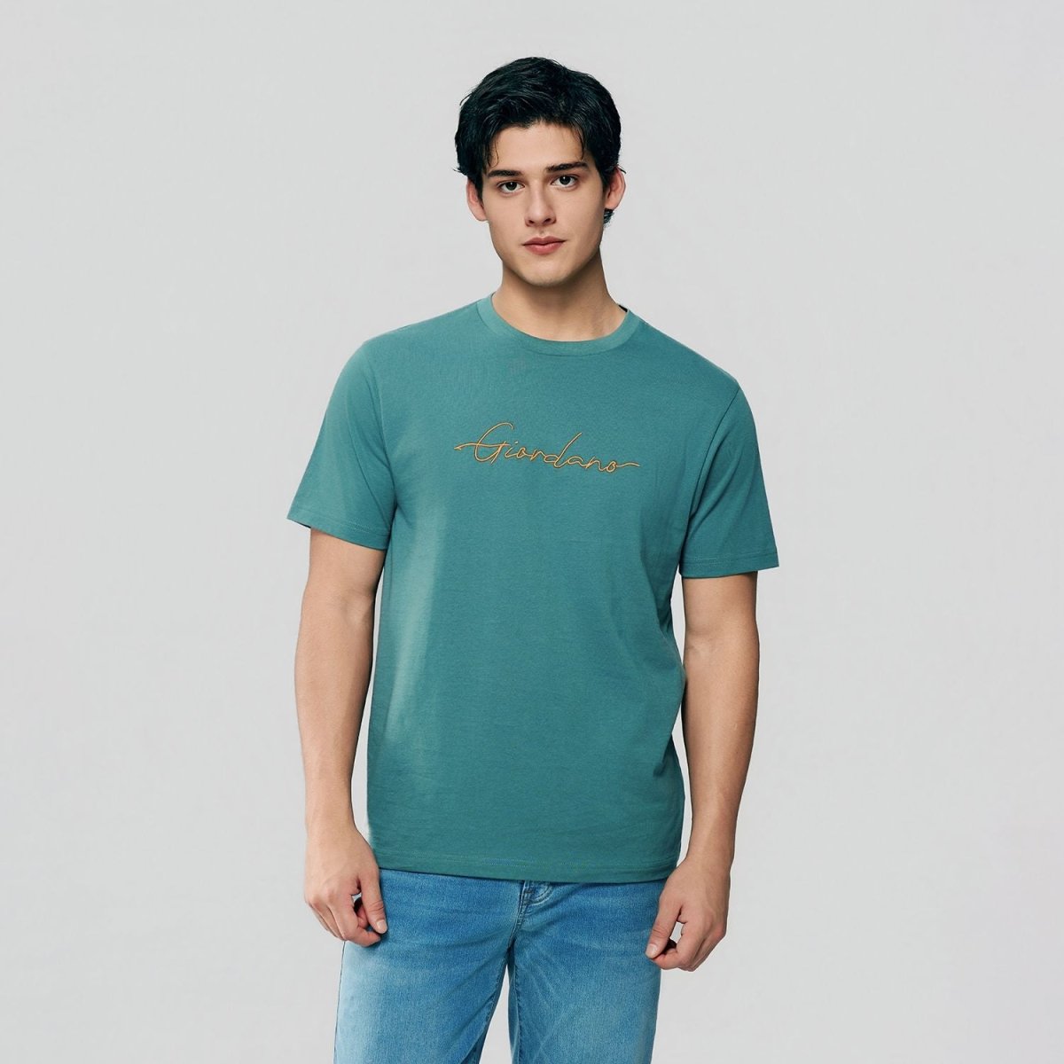 Men’s Slim Fit Cotton Signature Print Tee