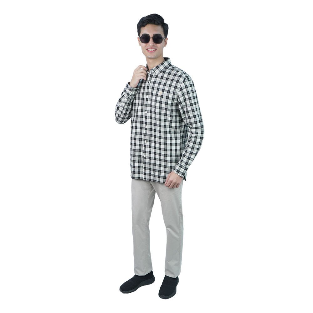 Men's Cotton Slim Oxford Shirt With Embroidery