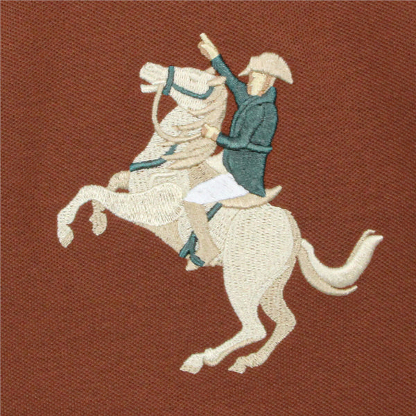 Men's Pique Slim Fit Embroidery Napoleon Polo