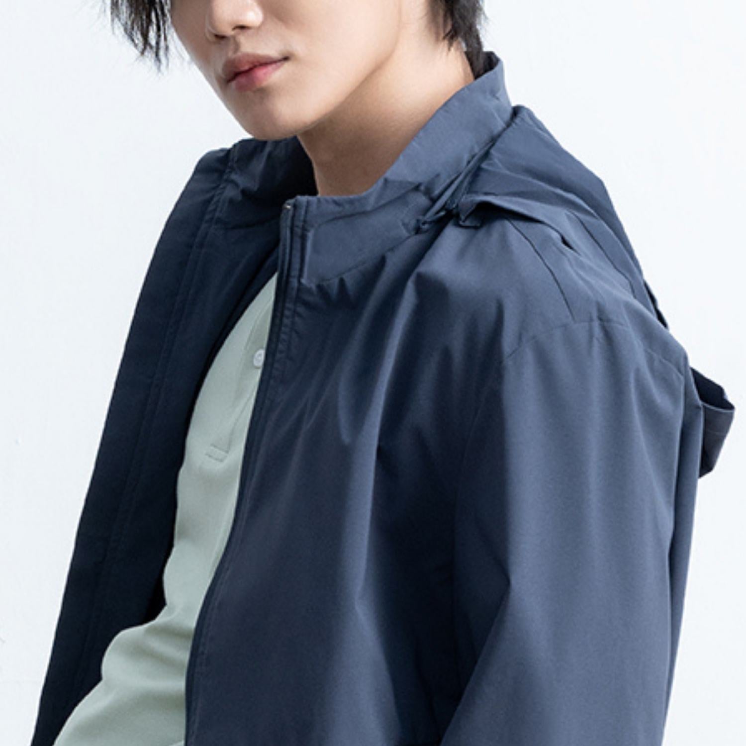 جاكيت سورونا للرجال مقاوم للرياح - سحاب كامل من البوليستر وخفيف الوزن