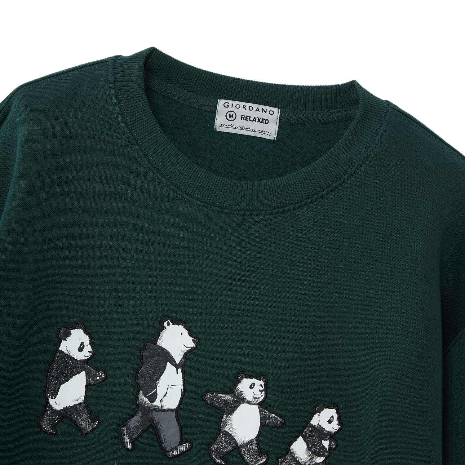 CTN/PLYSTR FRNCH TRY CRW NCK LS RLX PRNT  PRNT PLV