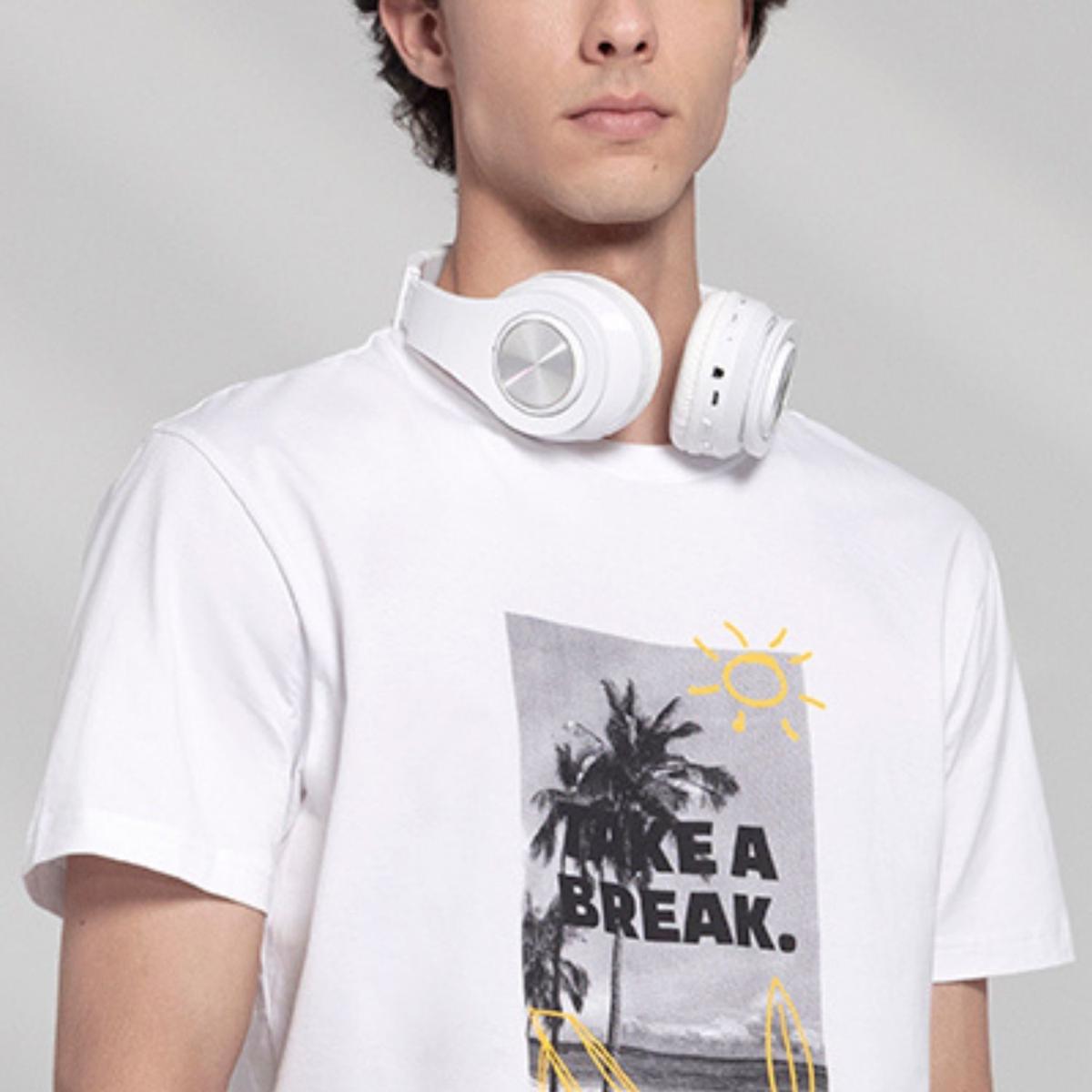 تي شيرت رجالي من القطن الجيرسي المطبوع