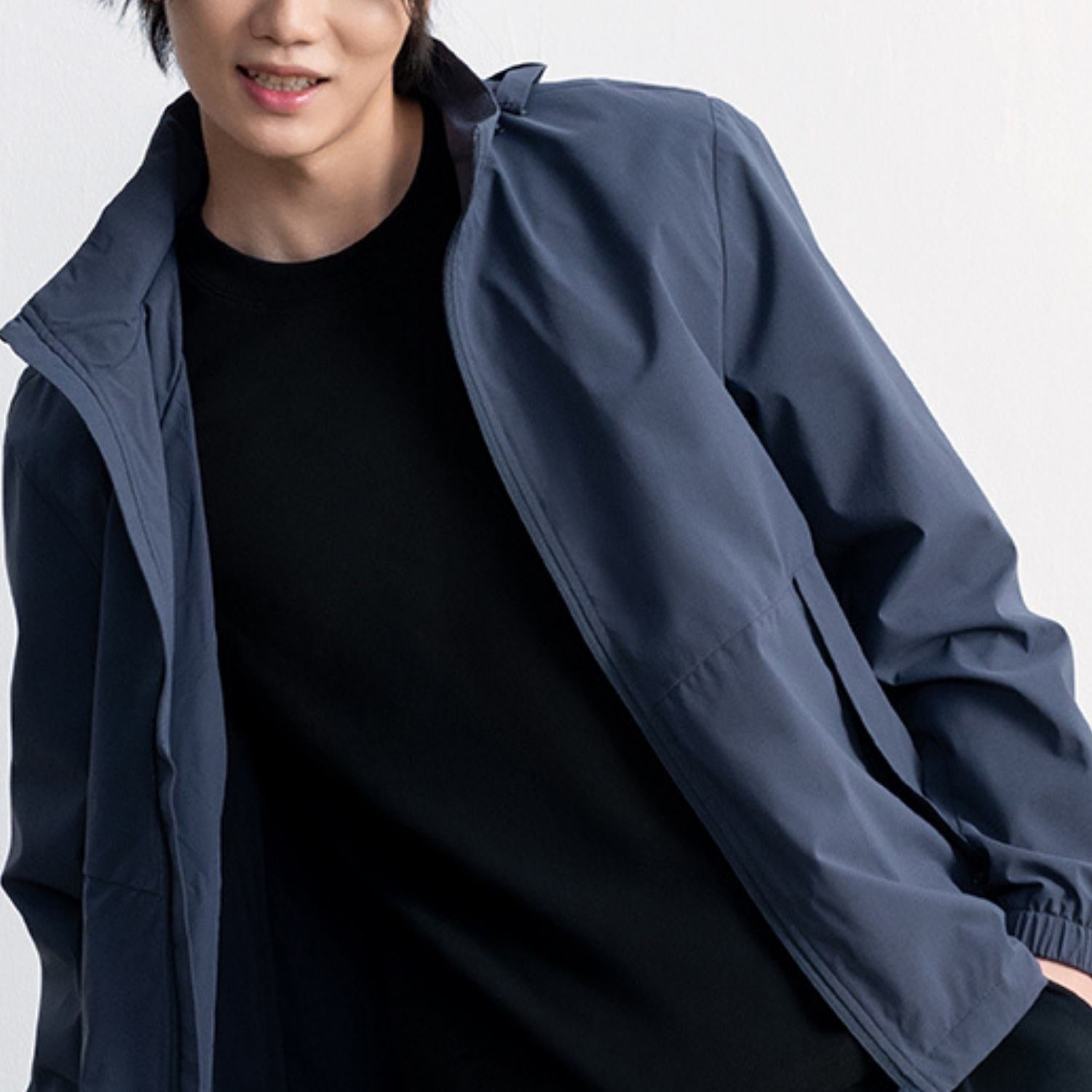 جاكيت سورونا للرجال مقاوم للرياح - سحاب كامل من البوليستر وخفيف الوزن