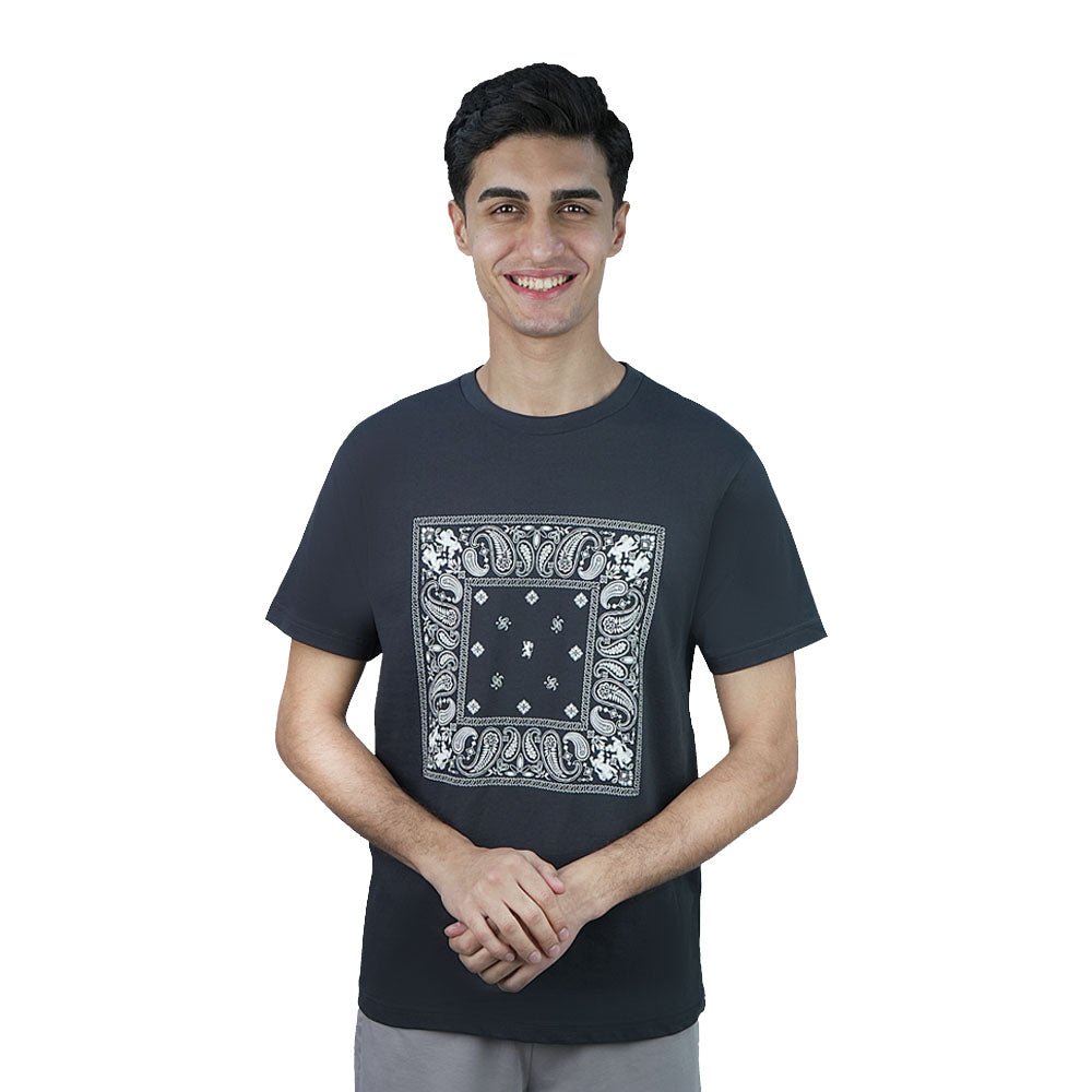 Men’s Slim Fit Cotton Bandana Print Tee