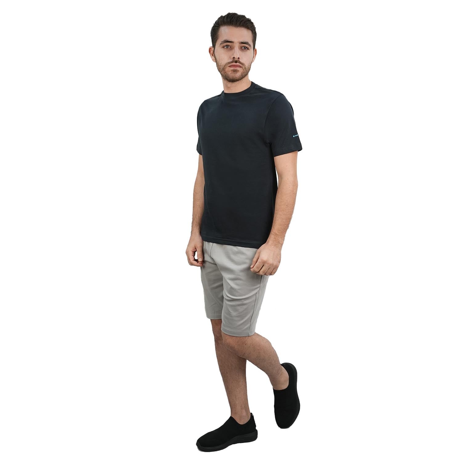 Men's Giordano Cotton Crewneck Slim Fit Tee - Short Sleeve