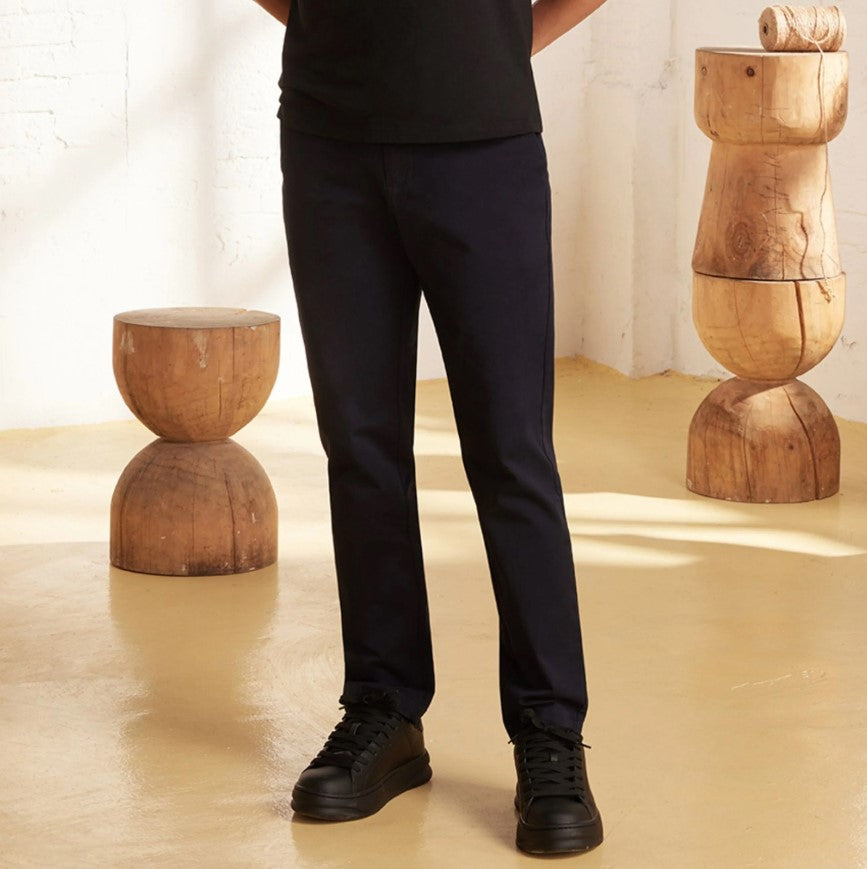 Cotton/Spandex Twill Mid Rise Regular Triple 2.0   Khaki