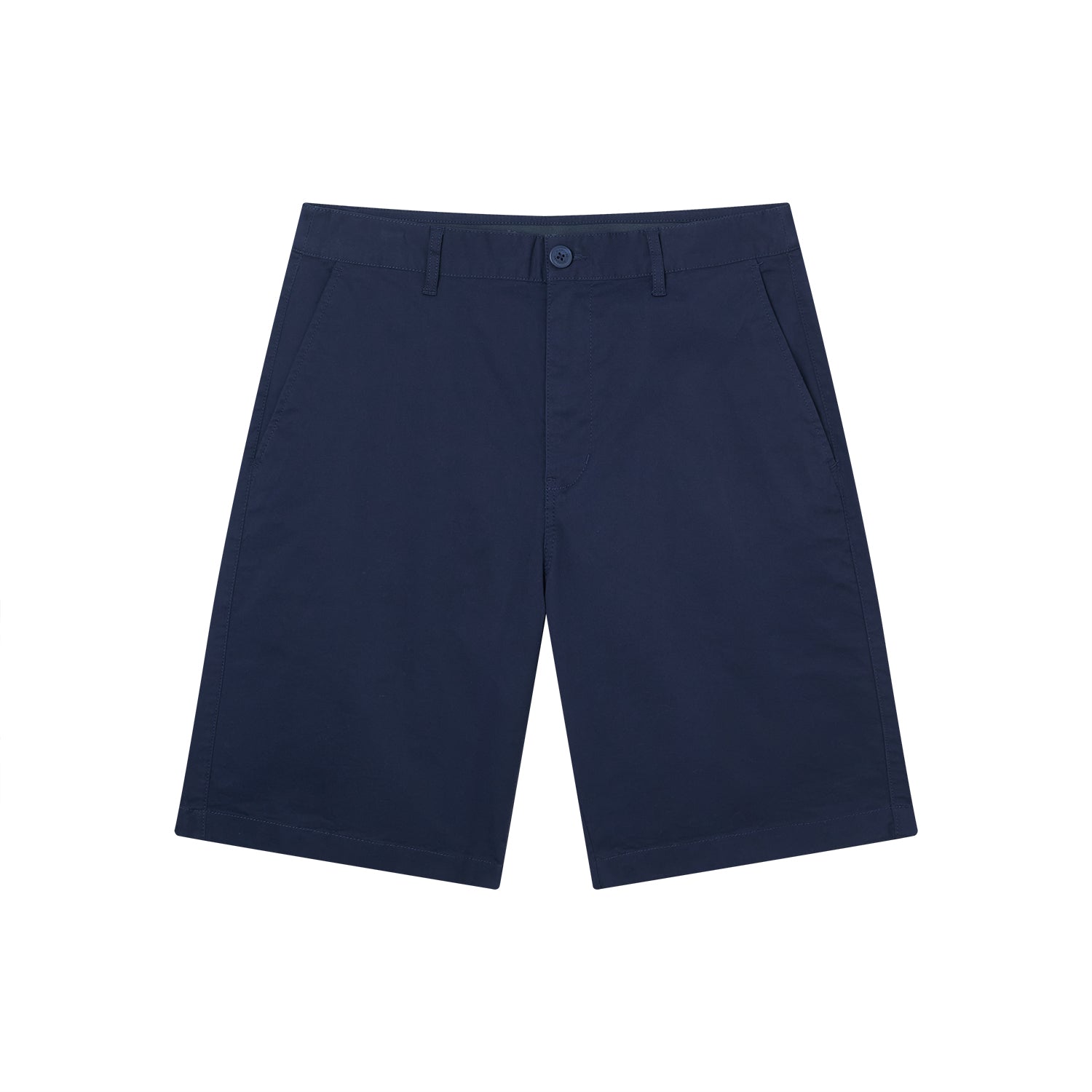 Men's Slim Twill Bermuda Shorts With Stretch Waist