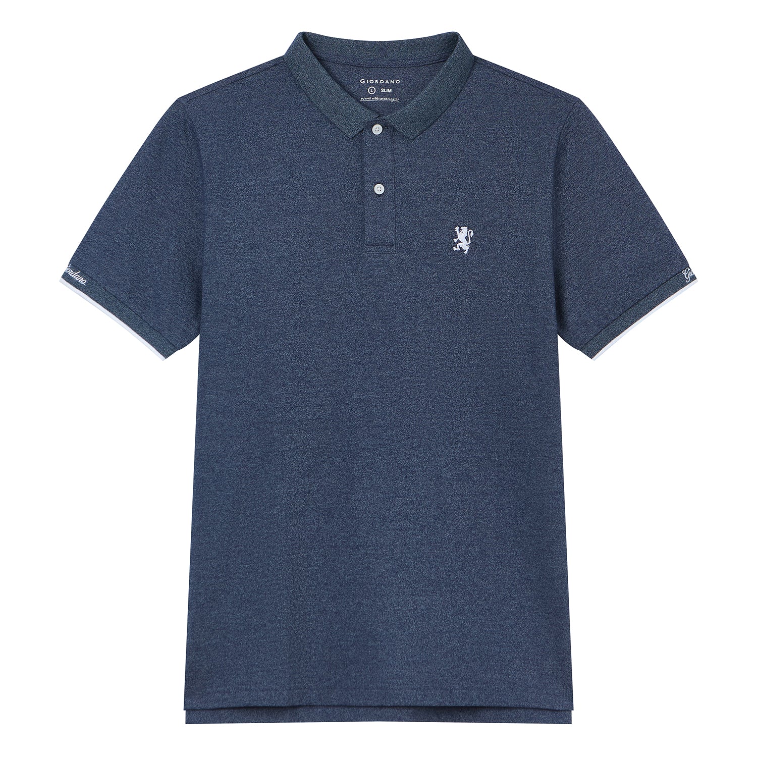 Men's Lycra Pique Raglan Sleeve Embroidery Slim Fit Polo