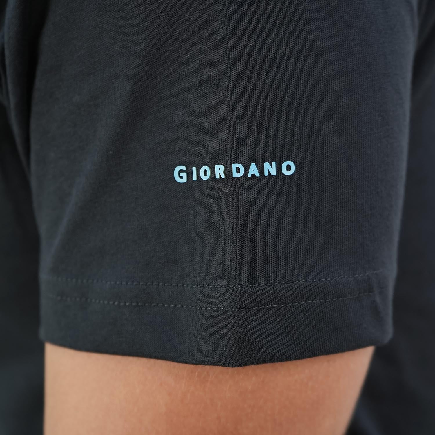 Men's Giordano Cotton Crewneck Slim Fit Tee - Short Sleeve