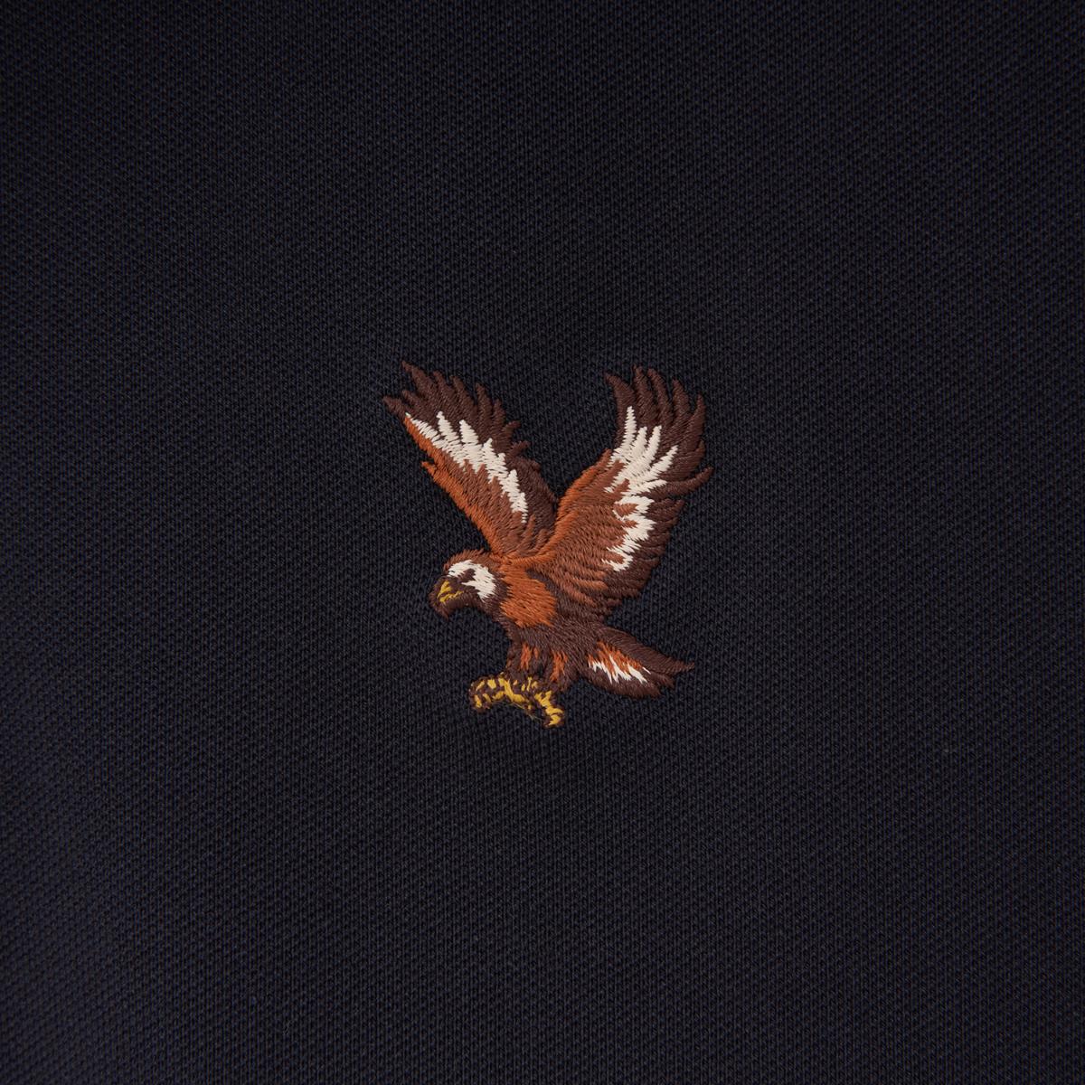 Men's Cotton Lycra Pique Polo - Slim Fit, Eagle Embroidery