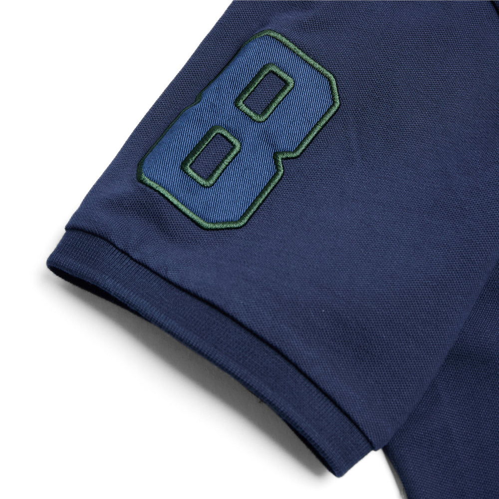 Men's Slim Fit 3D Lion Embroidery Lycra Pique Polo