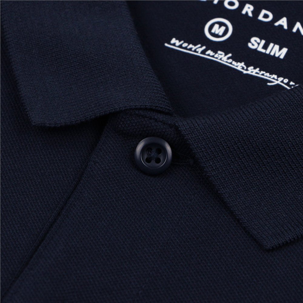 Men’s Slim Solid Pique Cotton Lycra Polo with Flat Knit Collar & Soft Finish
