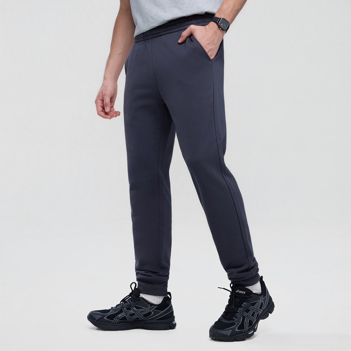 COTTON/POLYESTER FRENCH TERRY MID RISE SLIM TAPER JOGGER (KNIT)