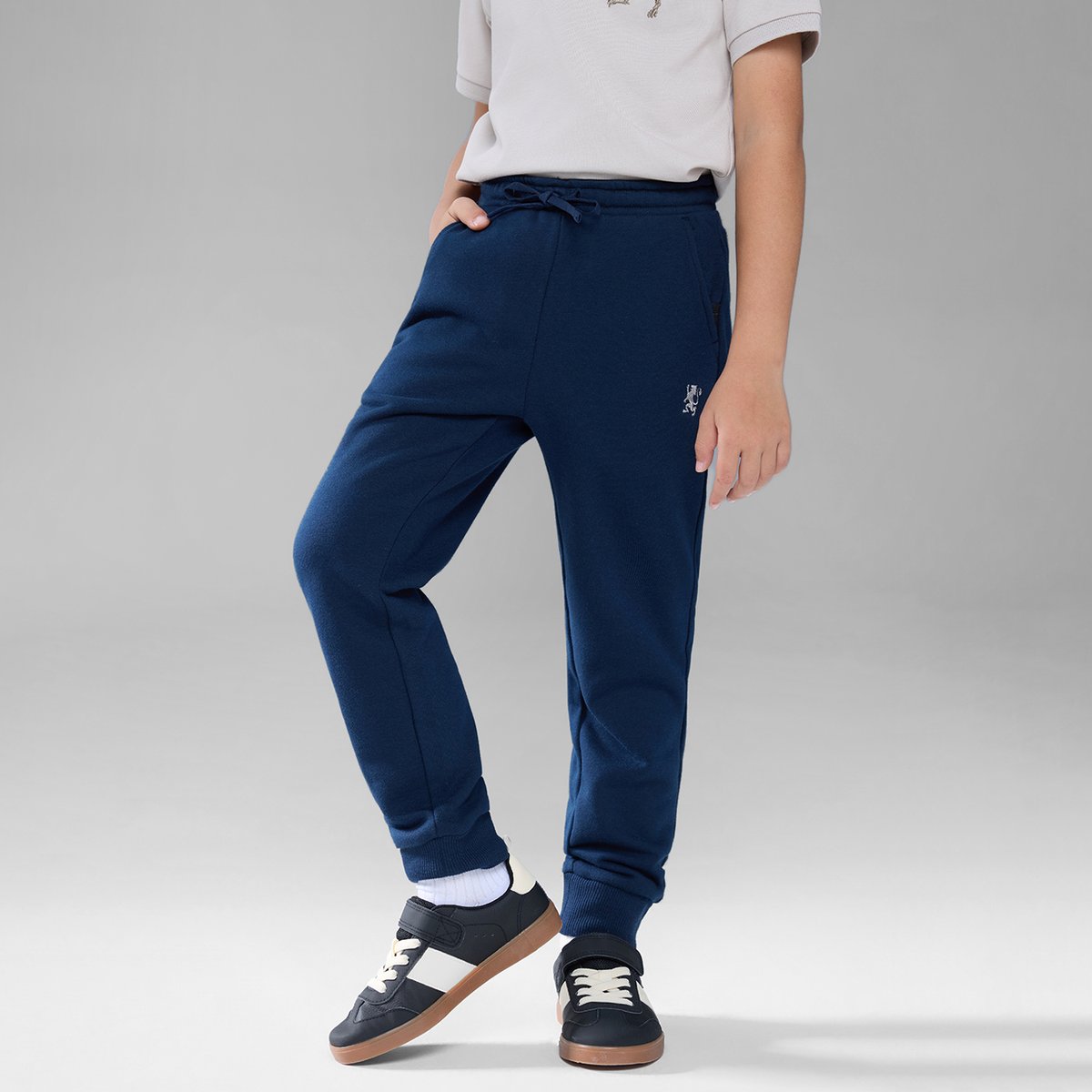 Junior's Tapered Fit French Terry Jogger with Elastic Waist