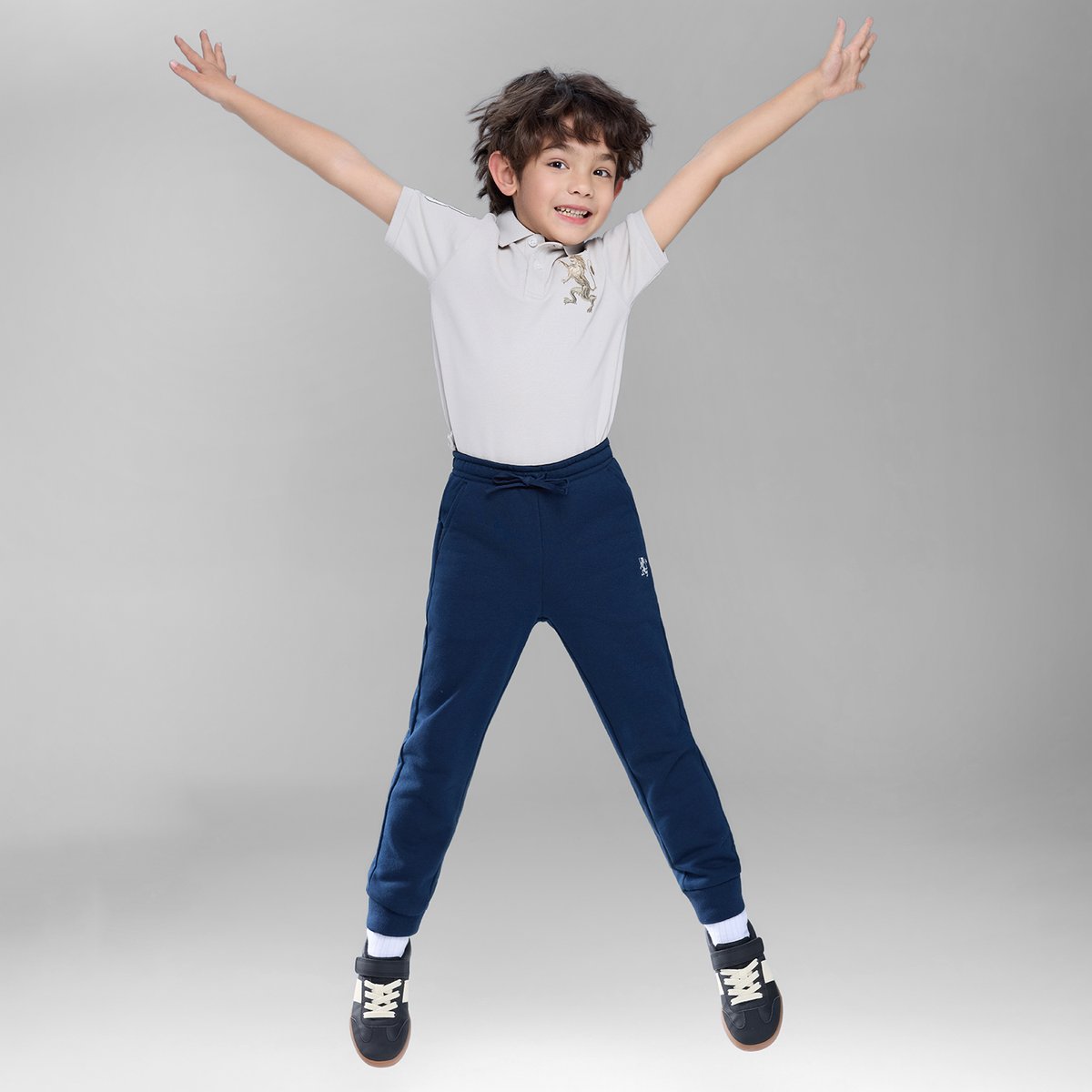 Junior's Tapered Fit French Terry Jogger with Elastic Waist