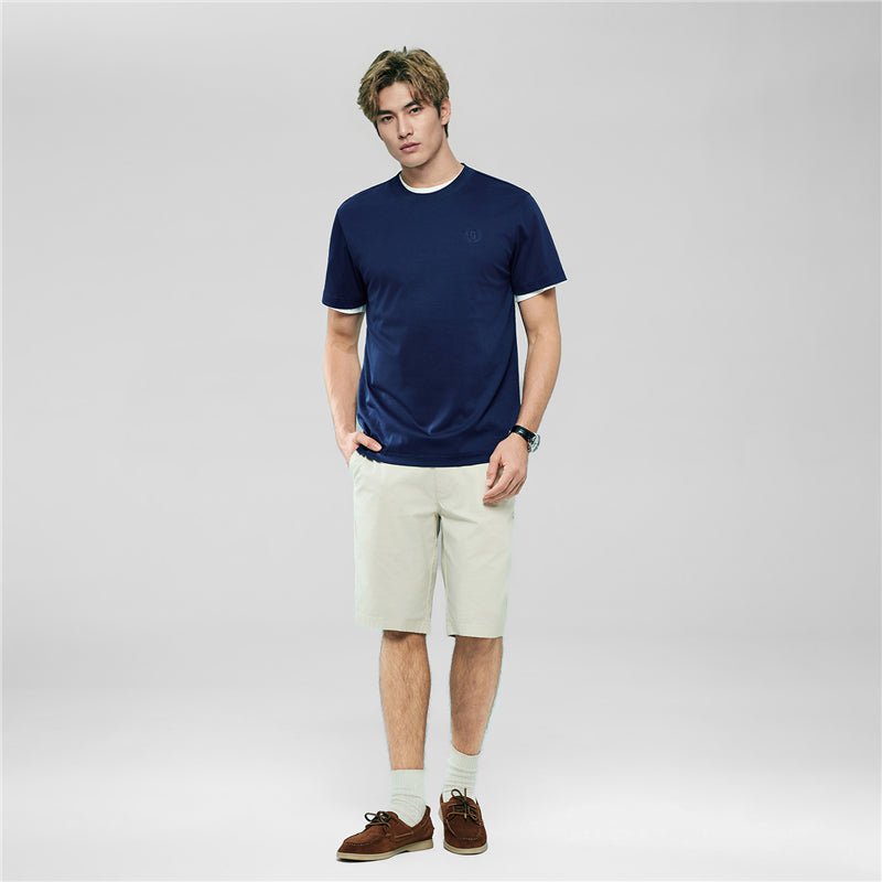 Men's Slim Fit Liquid Touch Cotton Crew Neck Tee
