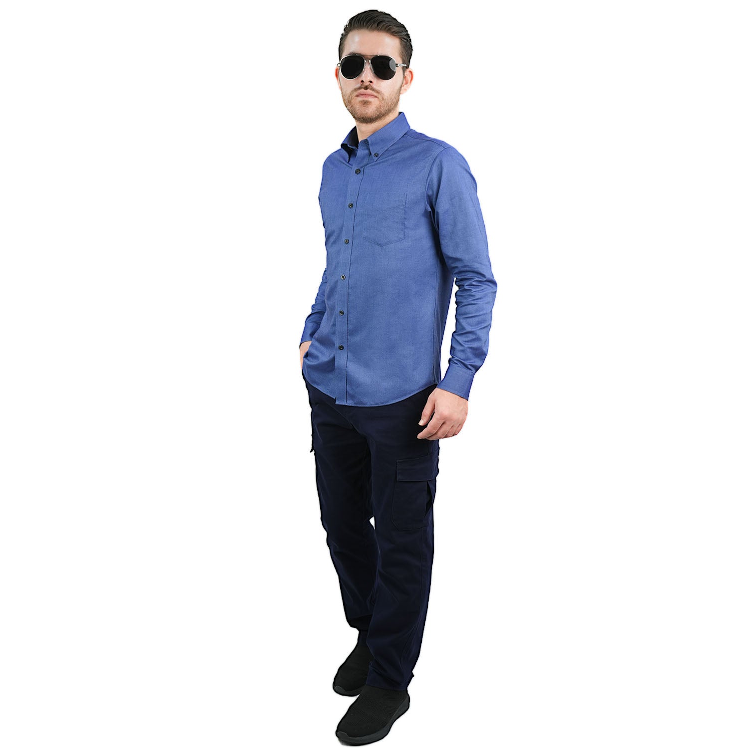 Men's Wrinkle-Free Cotton Oxford Long Sleeve Shirt