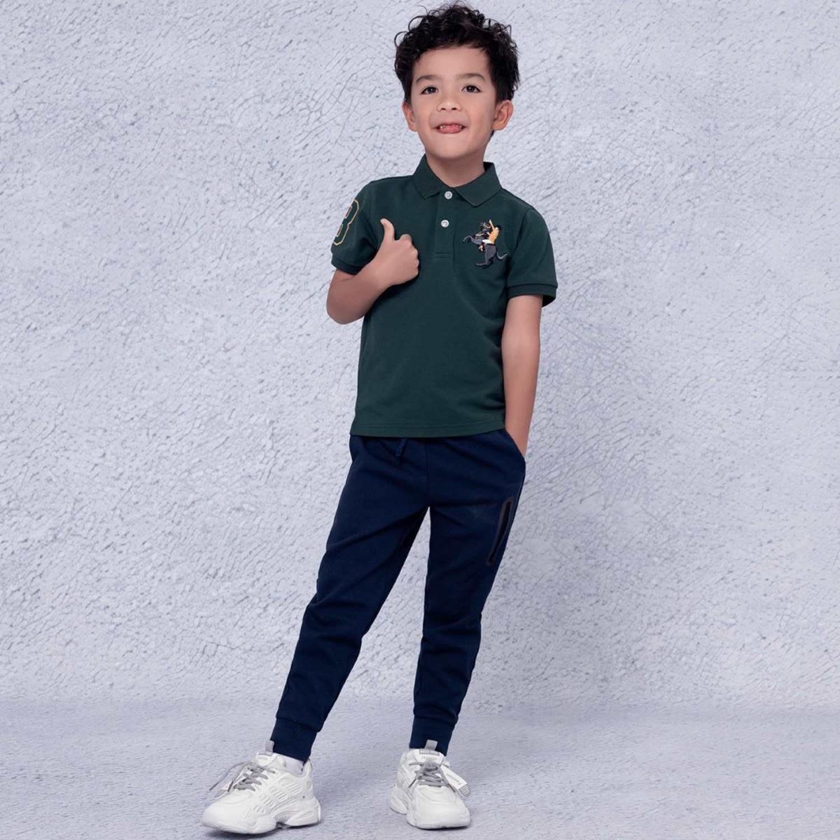 Junior Joggers Cotton/Polyester/Spandex Interlock Mid Rise Regular Triple Elastic