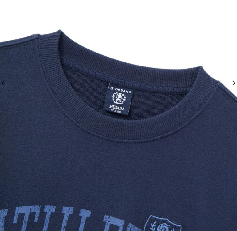 Men's Relaxed Fit Printed French Terry Pullover