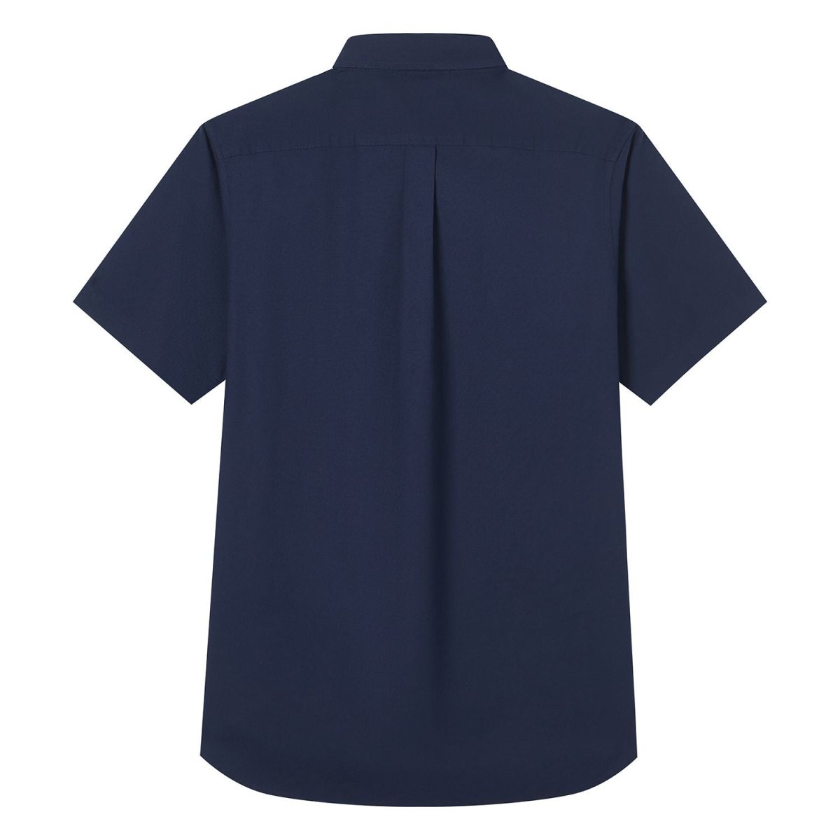 Men's Cotton Oxford Slim Fit Short-Sleeve Shirt with Embroidery