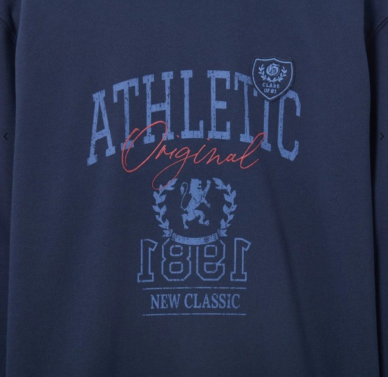 Men's Relaxed Fit Printed French Terry Pullover