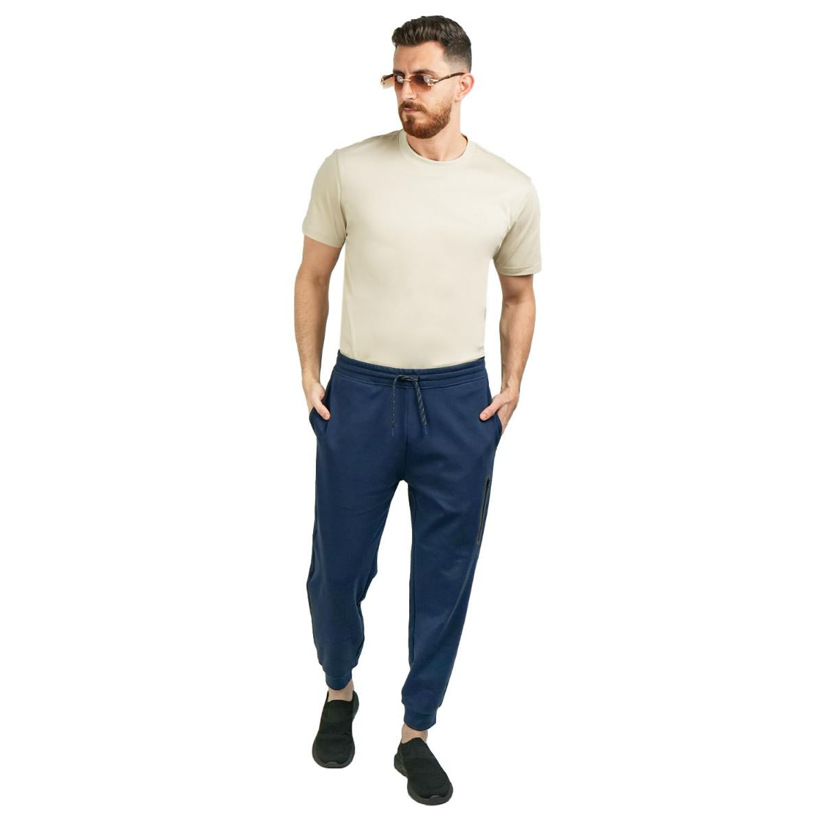 Men's Joggers Cotton/Polyester/Spandex Interlock Slim Tpril Pocket Jogger