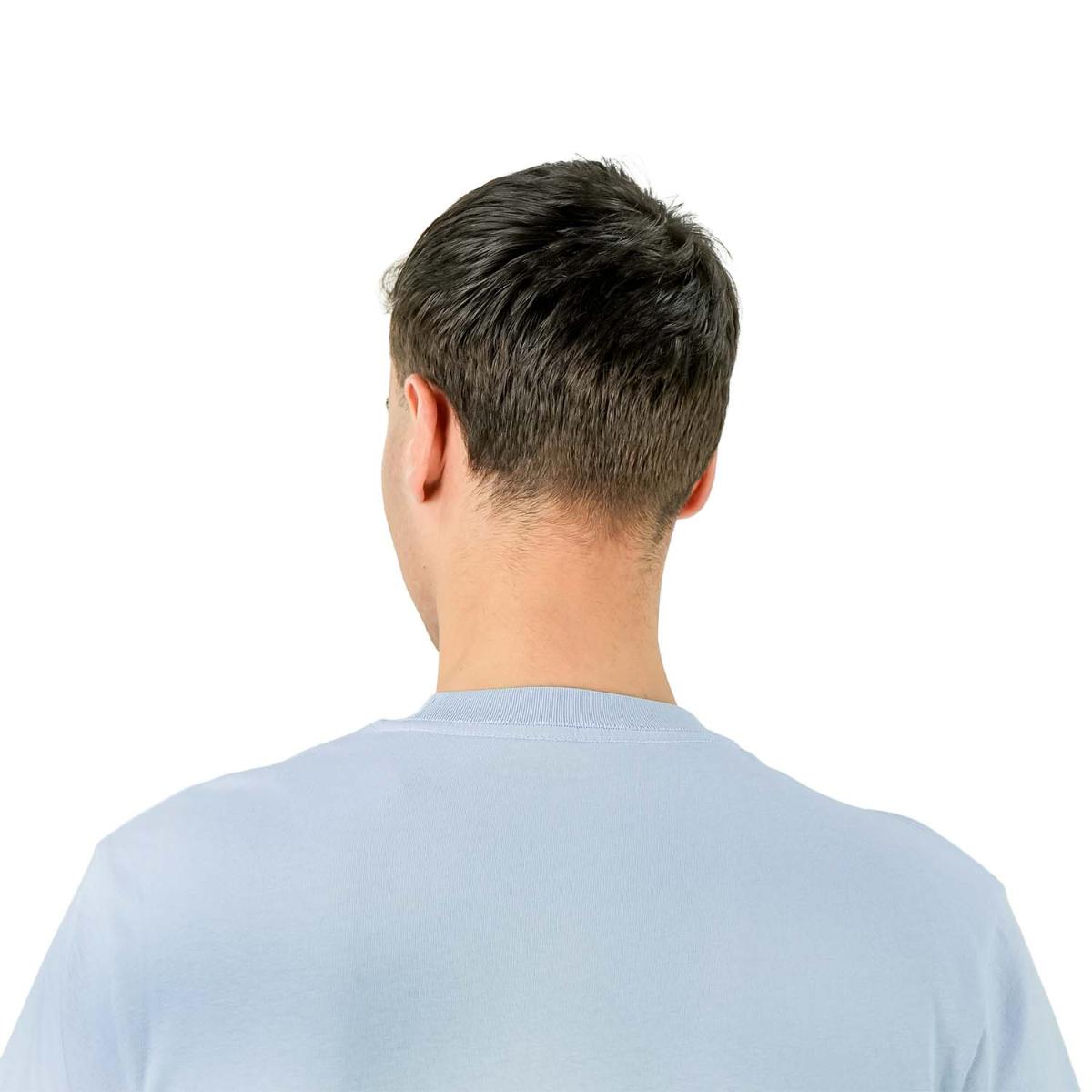 تي شيرت رجالي مطبوع عليه عبارة "عالم بلا غرباء" - قصة ضيقة، رقبة دائرية، قطن