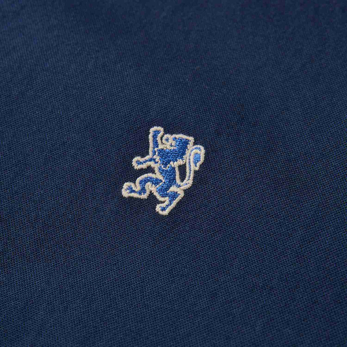 Men's Long Sleeve Slim Fit Cotton Lion Embroidered Oxford Shirt