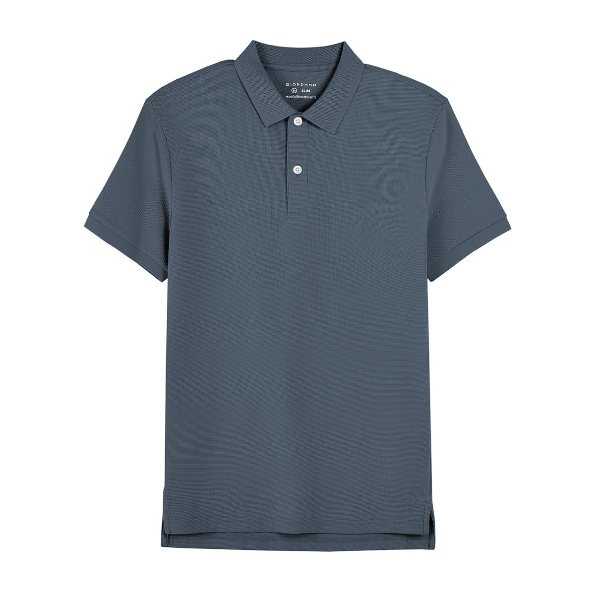 Men's Cotton Blend Waffle Knit Solid Polo