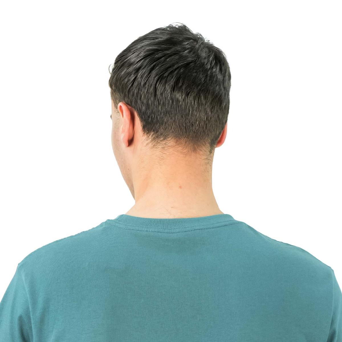 تي شيرت رجالي مطبوع عليه عبارة "عالم بلا غرباء" - قصة ضيقة، رقبة دائرية، قطن