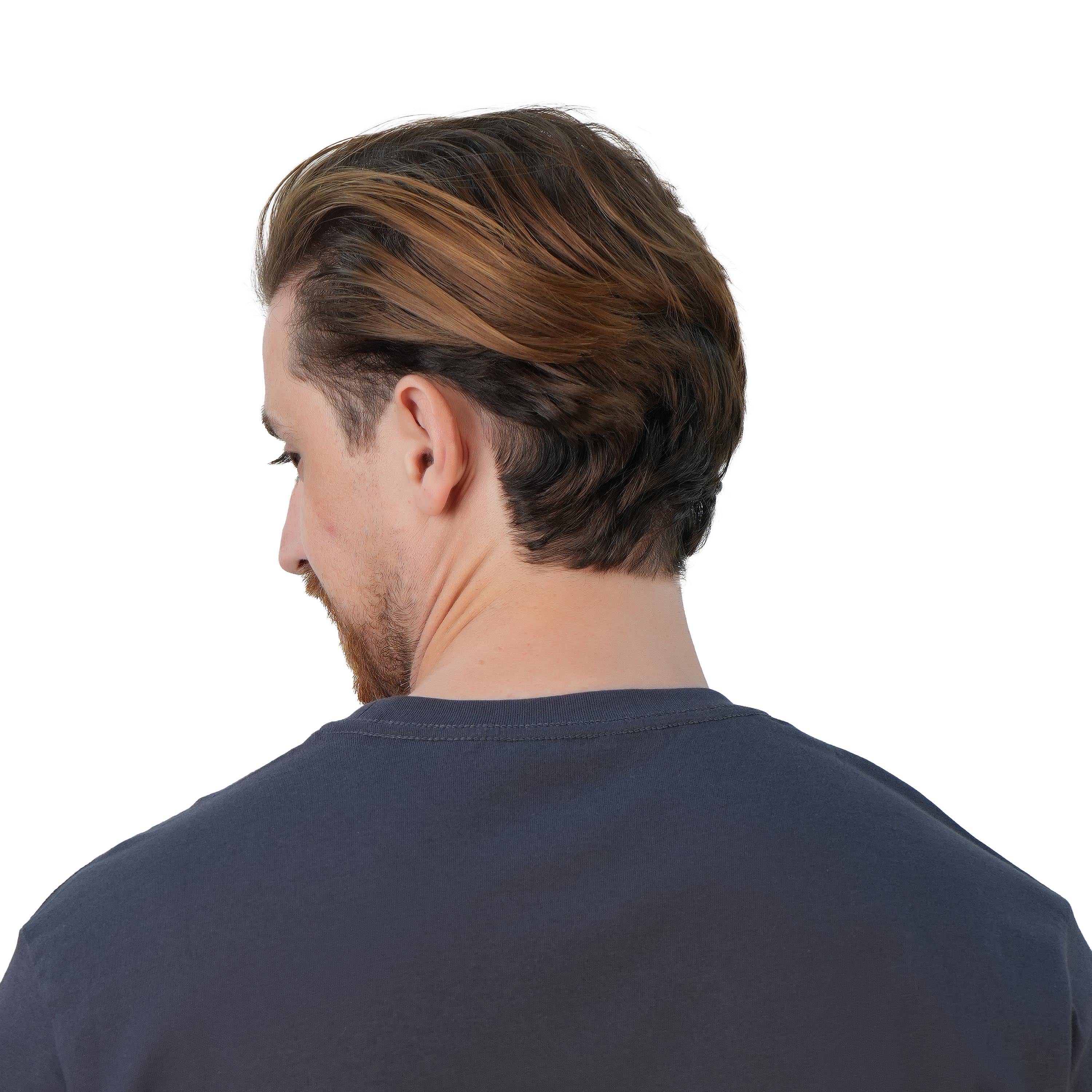 تي شيرت رجالي من القطن بقصة ضيقة ومطبوع عليه رسالة