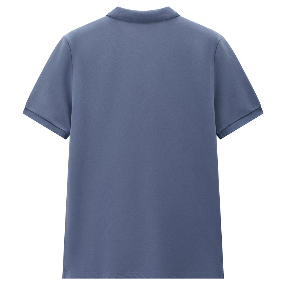 Men's Slim Fit Small Lion Zipper Polo