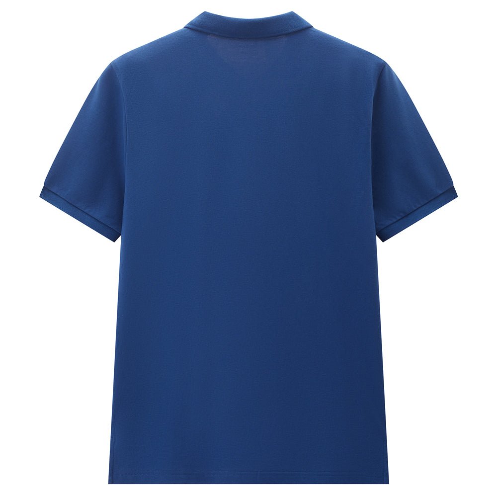 Men's Slim Fit Small Lion Zipper Polo