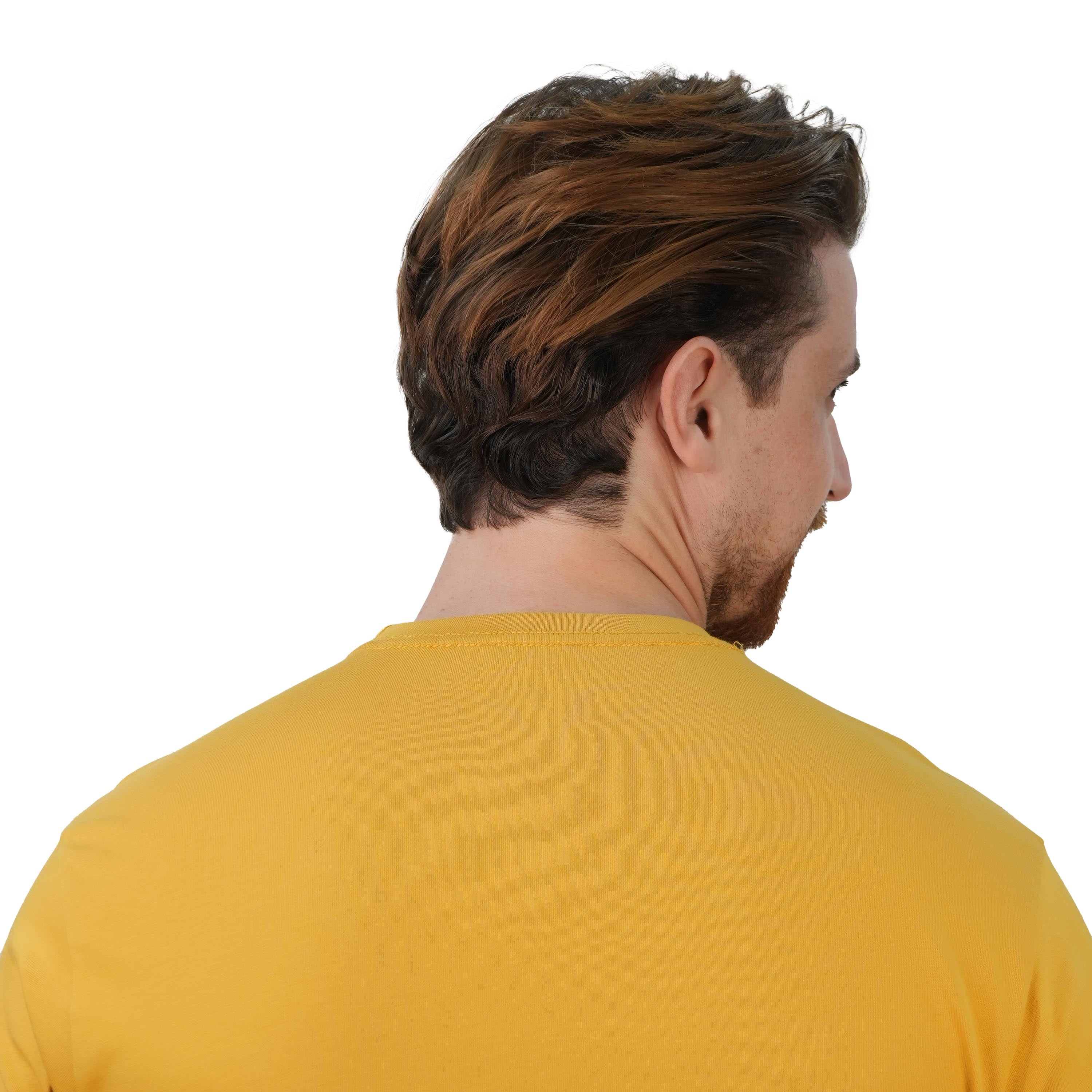 تي شيرت رجالي من القطن بقصة ضيقة ومطبوع عليه رسالة