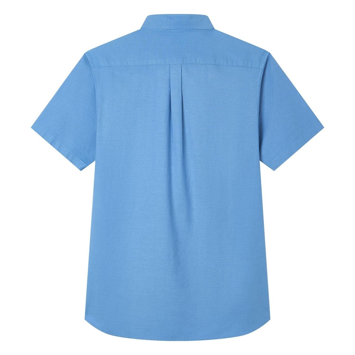 Men's Cotton Oxford Slim Fit Short-Sleeve Shirt with Embroidery