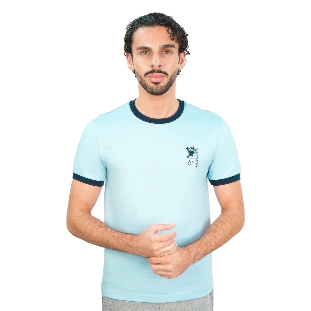 Men's Slim Cotton Crew Neck Embroidery Tee