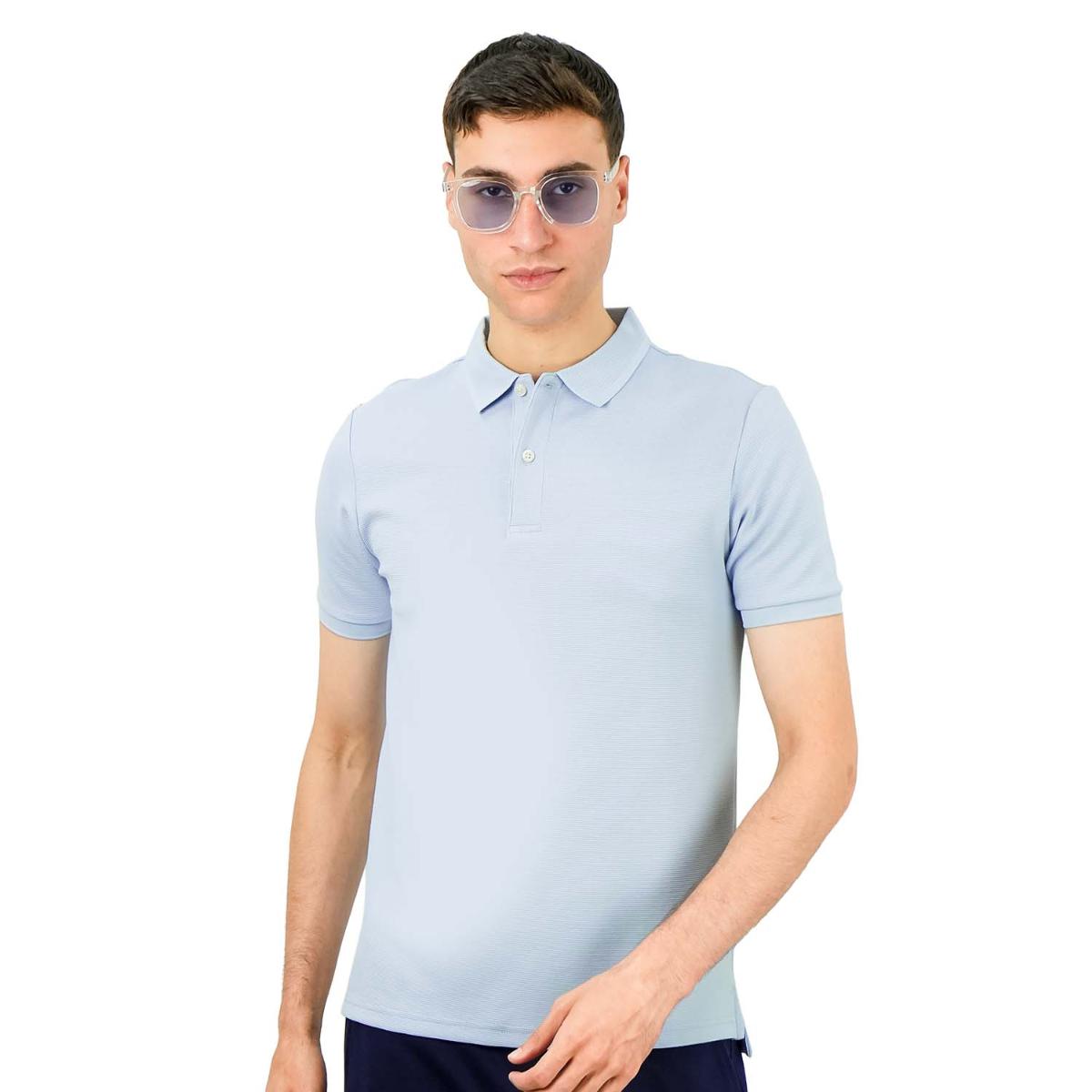 Men's Cotton Blend Waffle Knit Solid Polo