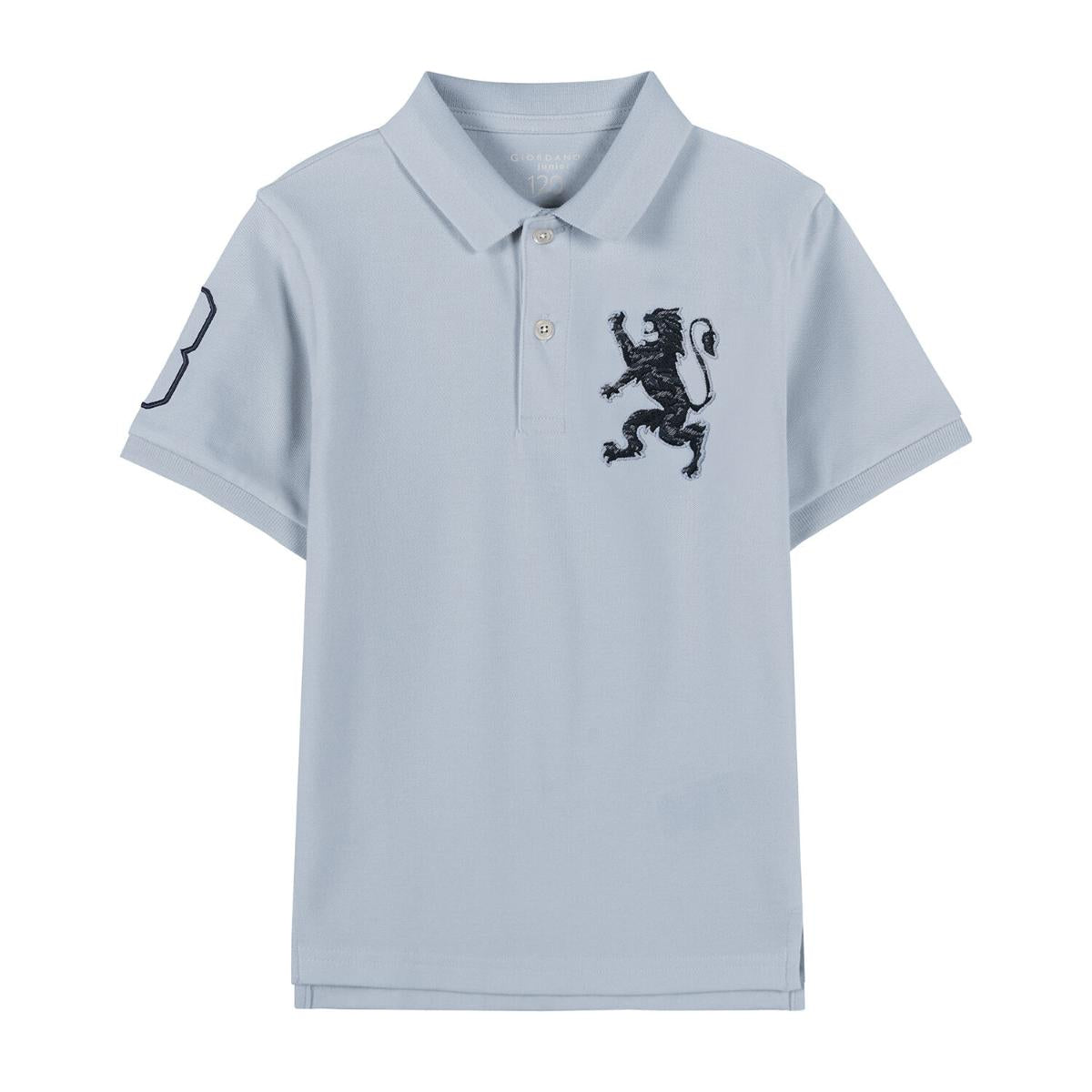 Kids' Lion Polo: 3D Embroidery, Comfort Piqué, Classic Style
