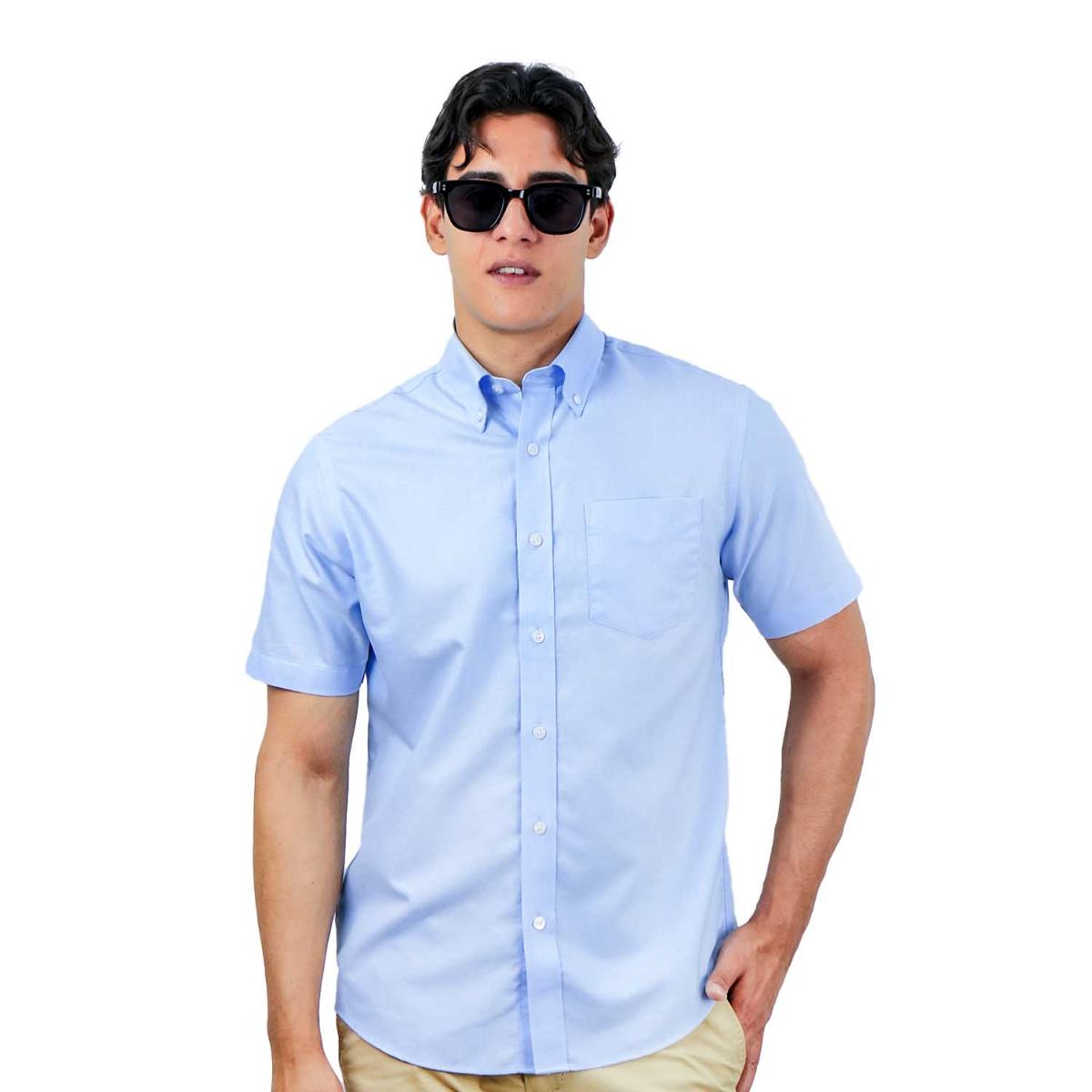 Men's Wrinkle-Free Short Sleeve Cotton Oxford Shirt